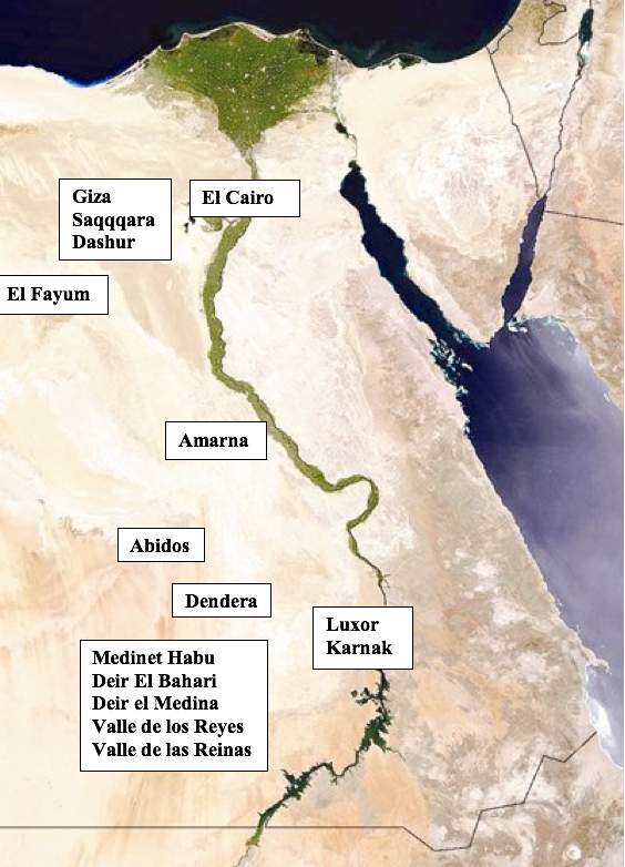 Mapa Egipto Viaje L'Iber